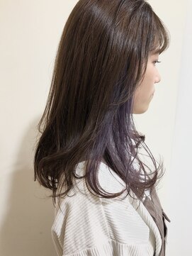 グリーン 渋谷(green) 【インナーカラー】パープル×シアーグレー