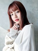 アイティー バイ アルバム 浦和店(IT by ALBUM)&nbsp;カシスレッドミディアムヘア_大人ガーリーチョコレート_67421