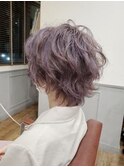 ブリーチカラー×ショートパーマ☆