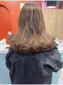 透明感髪質改善ベージュダブルカラーミルクティーグレージュ