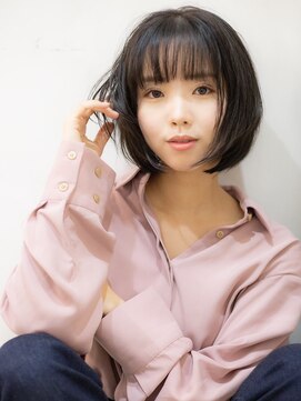 オーストヘアー リュウール(Aust hair Lueur) 似合わせカット　あごラインボブ×ショコラベージュ　k