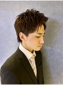 バーバー理容室 ツーブロック 七三分け シェービング
