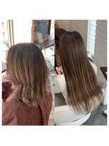 クラン ヘアーアンドスタジオ(CLAN hair & studio)&nbsp;ハイトーンエクステブリーチインナーミルクティーベージュ