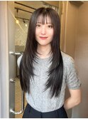 顔まわりレイヤー/ミニボブ/切りっぱなしボブ/外ハネ/韓国