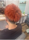 ジェットモヒカン×ディープオレンジ【TELA HAIR】
