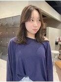 グレージュ アッシュグレージュ ブリーチなしカラー/林