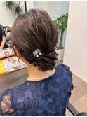 お呼ばれシニヨンヘア
