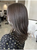 【ブリーチなしでも透明感◎】やわらかグレージュ