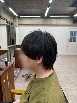 タメ(tame-) サーフカール/フェザーパーマ/ブルーブラック【都賀/メンズ】