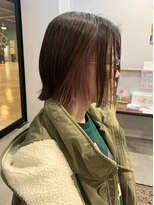 リンダ(LINDA)&nbsp;インナーカラー/ピンク/切りっぱなし[札幌美容室LINDA]