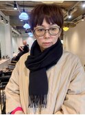 ギザギザバング　マッシュショート