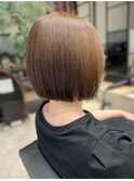 大人ミニボブ/縮毛矯正