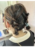 編み込みツインお団子【横浜/ヘアセット/着付け】
