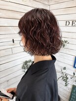 デコヘアー キートス(DECO HAIR kiitos)&nbsp;【朝ラク】こなれウェーブパーマ×大人可愛いチェリーピンクボブ