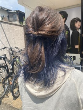 ウィスプ 赤羽店(wisp) インナーカラー☆ネイビーブルー☆赤羽