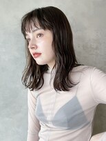 アイティーバイアルバム 松戸店(IT by ALBUM)&nbsp;ゆるふあミディアム_カーキグレージュフェザーバング_8622