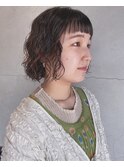 ボブのウェーブパーマ
