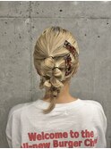 パーティヘア/ヘアセット/ヘアアレンジ/お呼ばれヘア/編み下ろし