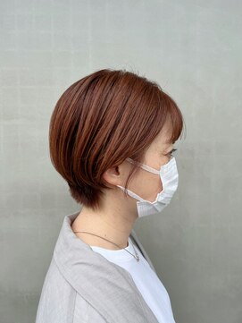 グラードヘアー(Grado hair) 耳掛けショート ピンクベージュカラー
