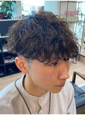波巻きスパイラルパーマメンズマッシュツイストスパイラルパーマ