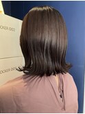 ナチュラルロブの外ハネstyle