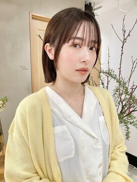 ローレン(LOREN) ミルクティーベージュぷつっとボブケアブリーチ 梅田