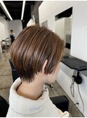 ★デザインカラー/レイヤーカット/ウェットヘアオリーブベージュ