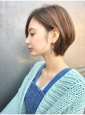 流し前髪小顔つや髪顔まわり簡単スタイリングショートボブヘア