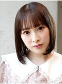 乾かすだけでキマる　ダークトーンベージュボブ