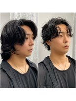 ステップボーンカット トーキョー(STEP BONE CUT TOKYO)&nbsp;【ステップボーンカット】メンズセンターパートパーマ