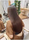 髪質改善ストレート・ツヤ髪ブラウン・髪質改善トリートメント