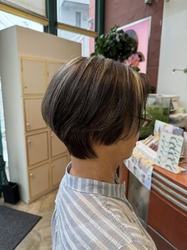 エイムコーゾー美容室(AiM KOZO) ハイライト×短すぎないショートヘア/Ju