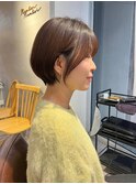 乾かしただけでまとまるショートボブ