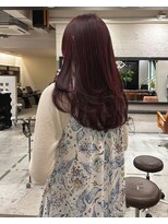 ディーカヘアー(Di KA HAIR) ボルドーレッド/ロングレイヤー/TAKUMI