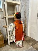 【七五三ヘア】編みおろしアレンジ