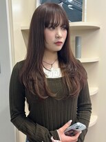 イロウ 天神大名店(IROW)&nbsp;ブラウンベージュ レイヤーカット 韓国風レイヤー 艶髪 10代20代