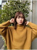 アンブレラカラー/ウェーブパーマ/こなれミディ/前髪/溝の口