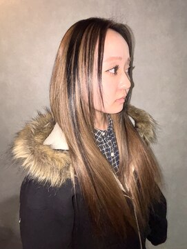 アルレン(Allen) ミルクティーベージュ/アンブレラカラー「宇都宮/ブリーチ」