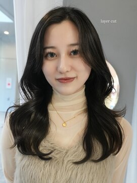 20代30代◎小顔レイヤーロングくびれヘア韓国風