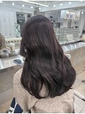 韓国顔まわりレイヤーカットグレージュオリーブベージュブラウン