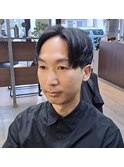 センターパートスタイル　コンマスタイル