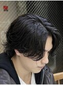 メンズミディアムパーマ/グランジパーマ／大人ニュアンスパーマ