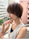 レイヤーショートボブ/顔周りカット/20代30代40代50代/池袋