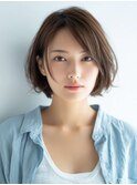 ミルクブラウン/ダークパープル/ナチュラルショート/夏/町田