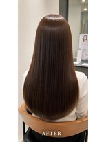 シェルベアー 銀座(ShellBear) 髪質改善×縮毛矯正!アッシュブラウンロング