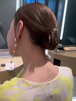 オモチャ 銀座(OMOCHA)&nbsp;結婚式ヘアセット/上品タイトシニヨンアレンジ