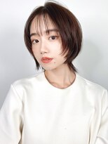 ラフィス ヘアー センス 広島袋町店(La fith hair SEnSE)&nbsp;【La fith】ショートボブ×ハッシュカット×オリーブベージュ