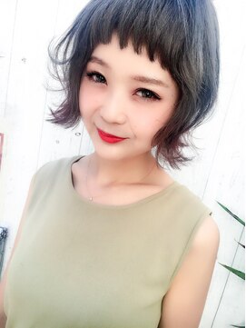 ローランド(Rowland) 《桐原真理子》外ハネ☆ダブルカラー☆アッシュ☆グレー☆ピンク