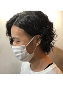 耳掛けスパイラルパーマ