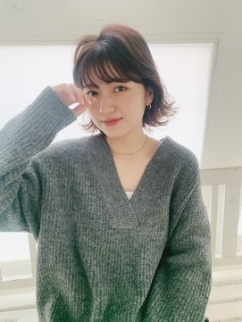 チェレ オレ 新金岡店(Chere ore) OL女子の大人可愛いミディアムくびれレイヤー/シースルーバング